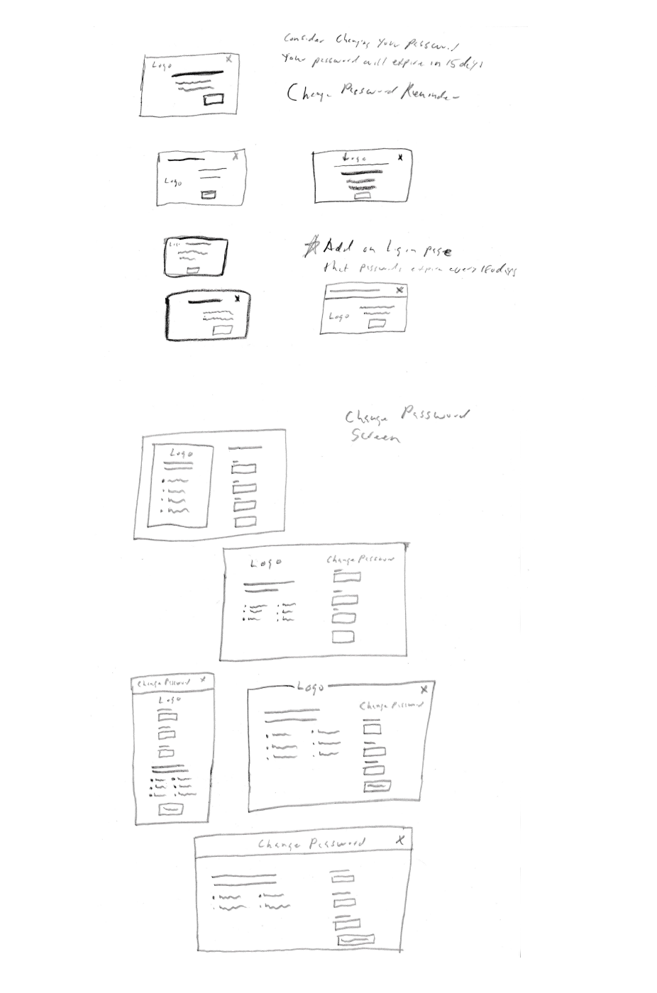 Change Password Sketches