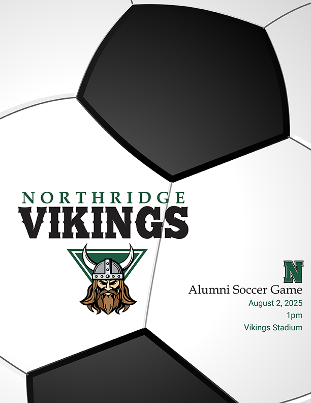 Northridge Vikings Alumini Soccer Game Poster 2025