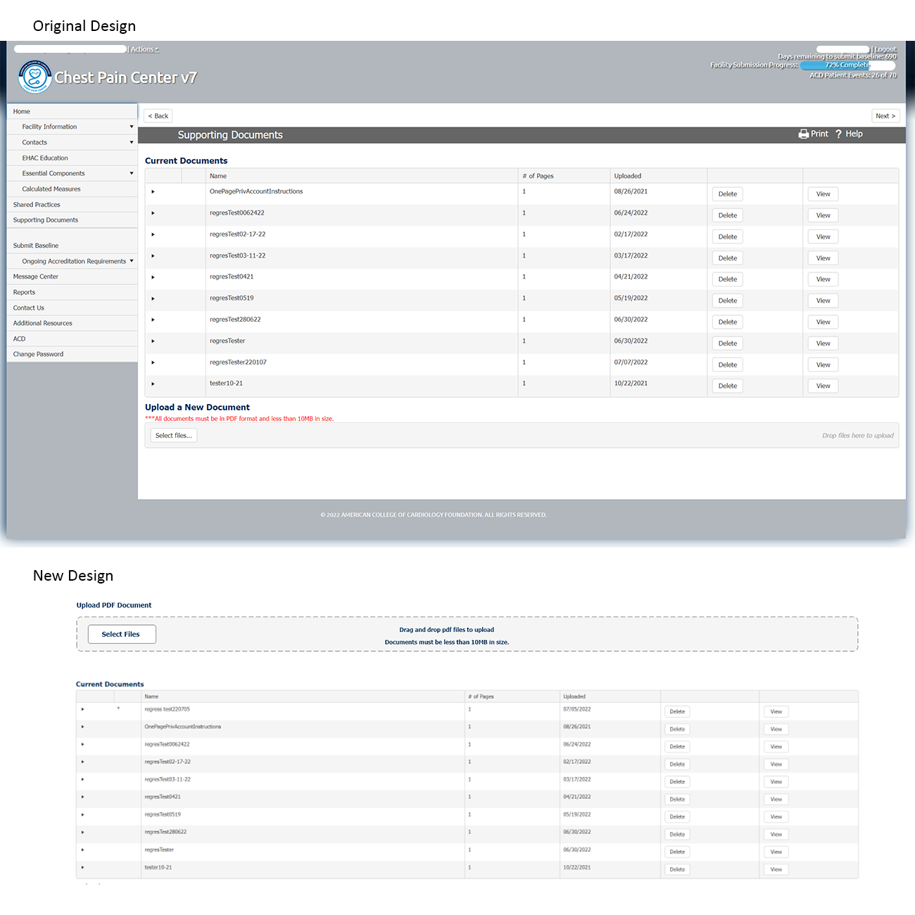 Original and New Supporting Documents